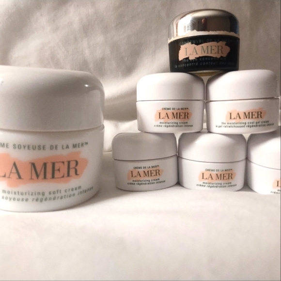 La mer moisturizing cream assortment of 7 empty jars. - Picture 1 of 5